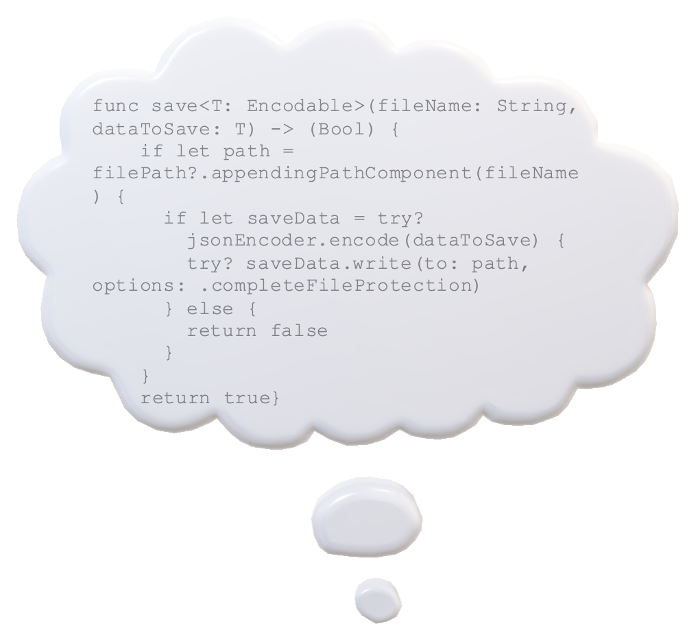 Left cloud filled with code
